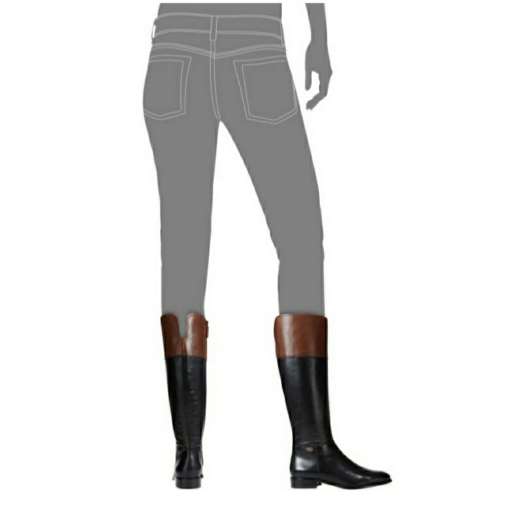 Cole Haan Primrose Black Leather Tall Riding Boots - Picture 2 of 16